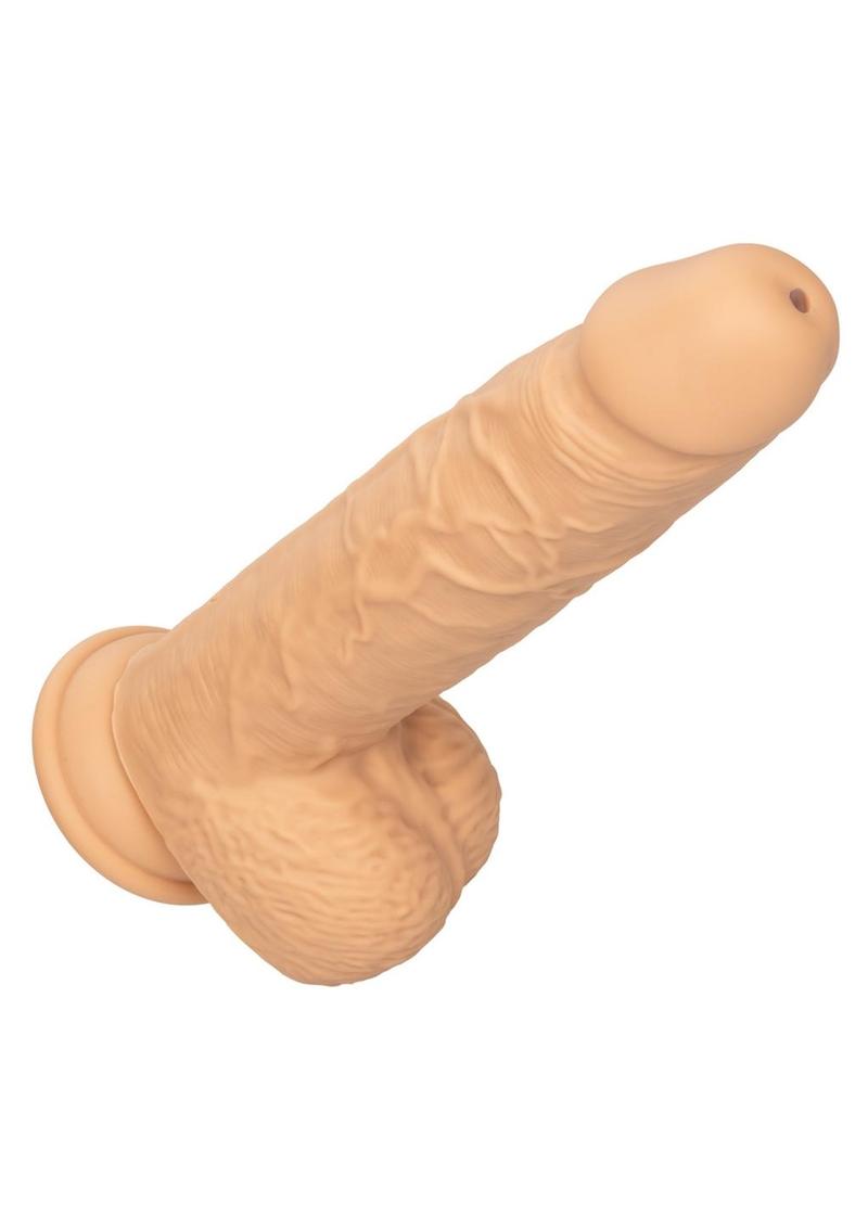 Squirting Fuck Stick Rechargeable Silicone Realistic Dong with Suction Cup - Vanilla