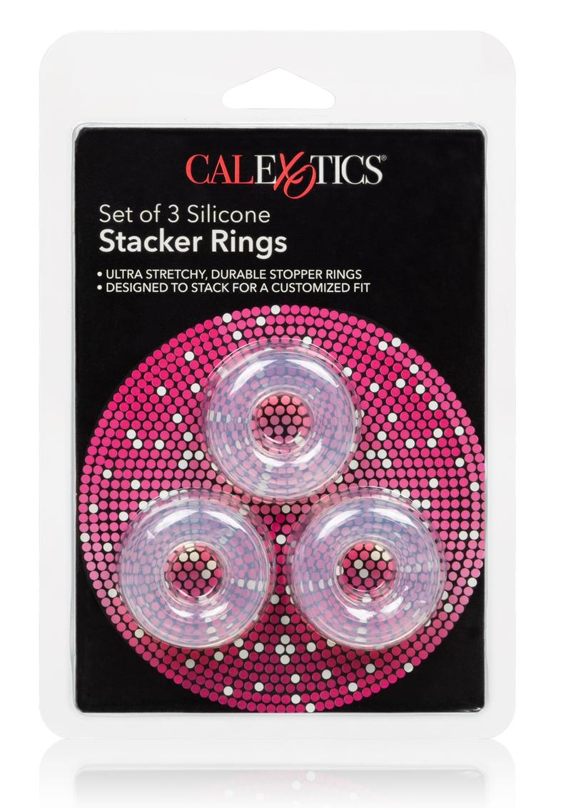 Stacker Rings Silicone Cock Rings - Clear - 3 Piece