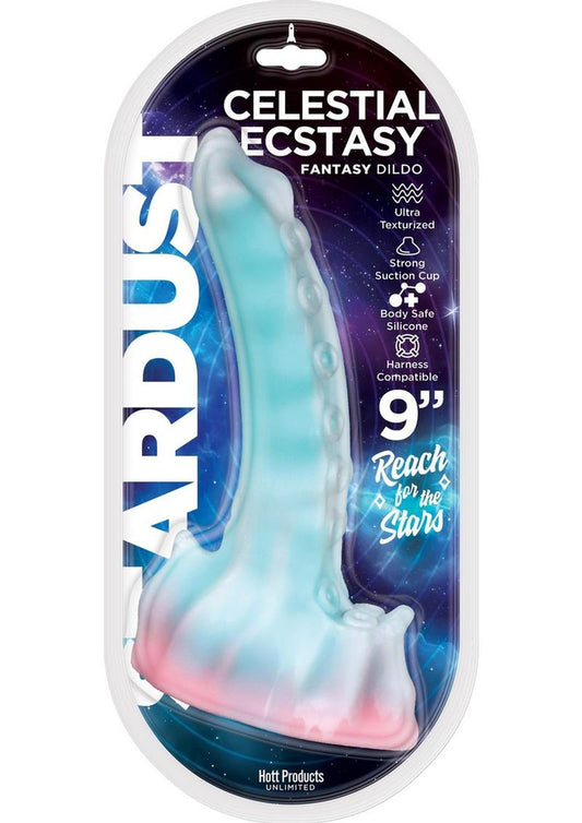 Stardust Celestial Ecstasy Silicone Dildo with Suction Cup - Multicolor - 9in