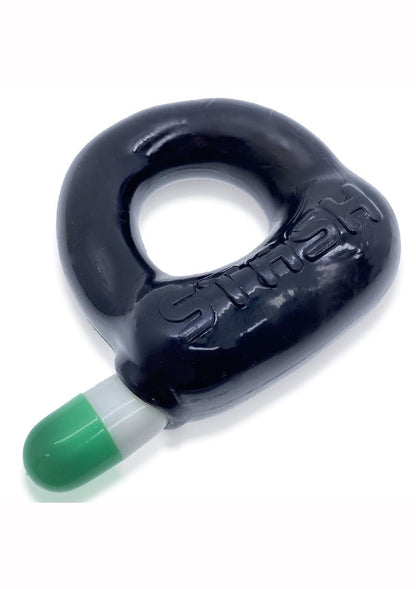 Stash Cock Ring with Aluminum Capsule Insert - Black