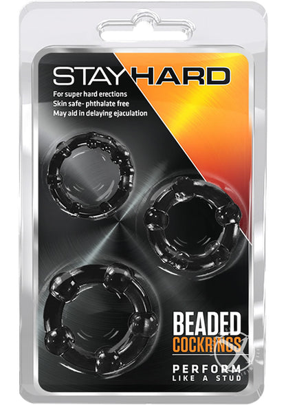 Stay Hard Beaded Cock Rings (3 Sizes