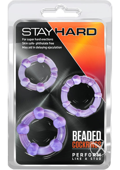 Stay Hard Beaded Cock Rings (3 Sizes