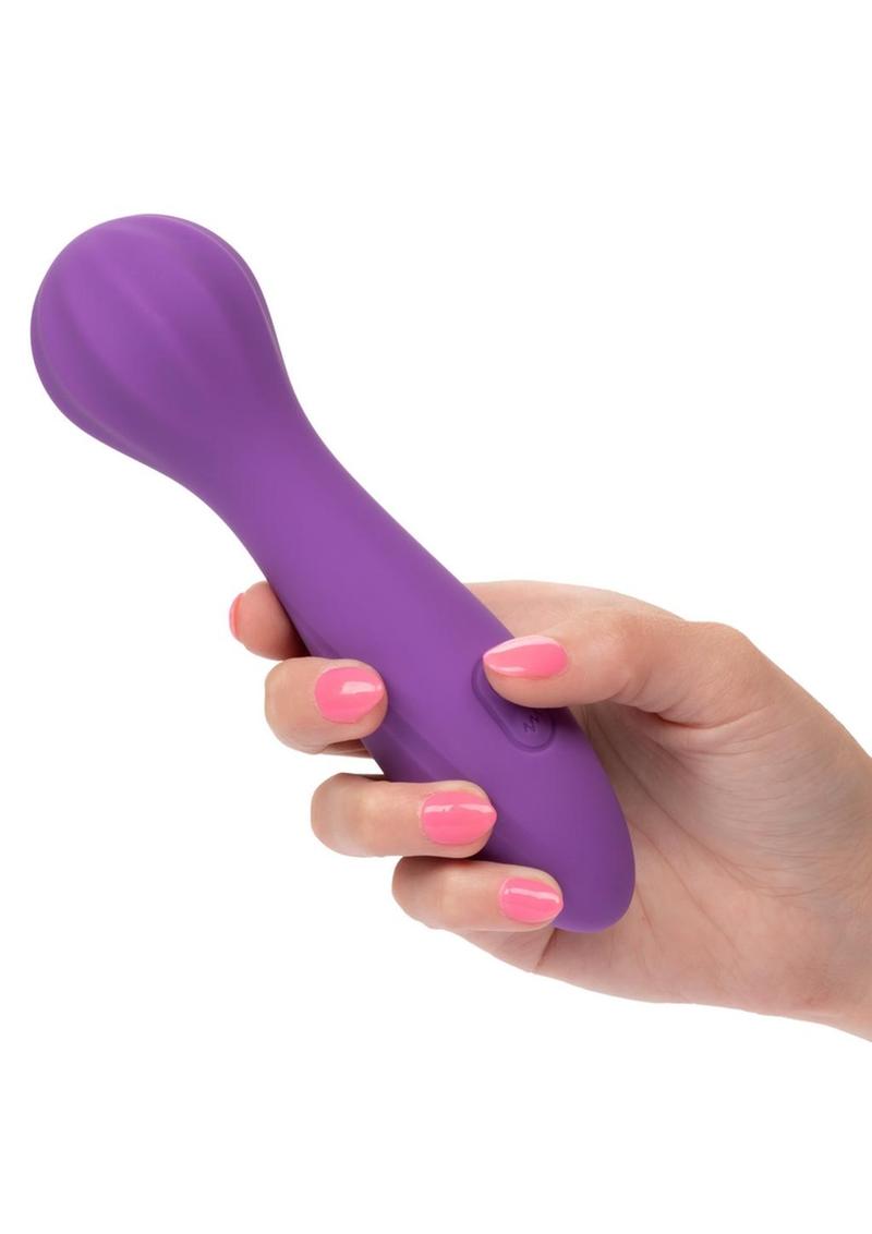 Stella Liquid Silicone O Wand Rechargeable Silicone Vibrator - Purple