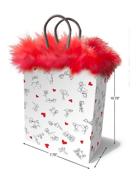 Stick Figures - Red/White - Gift Bag