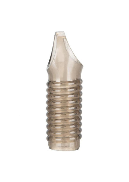 Stimulation Enhancer Textured Penis Sleeve - Smoke - 4.25in