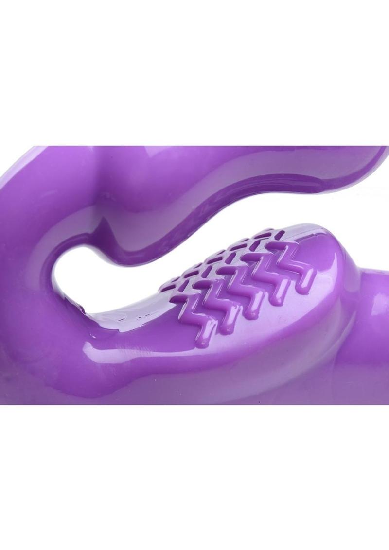 Strap U 7x Revolver Thick Vibrating Strapless Strap-On Dildo - Purple