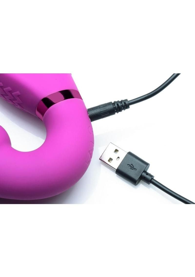 Strap U Evoke Ergo Fit Inflatable and Vibrating Silicone Strapless Strap-On with Remote Control - Pink