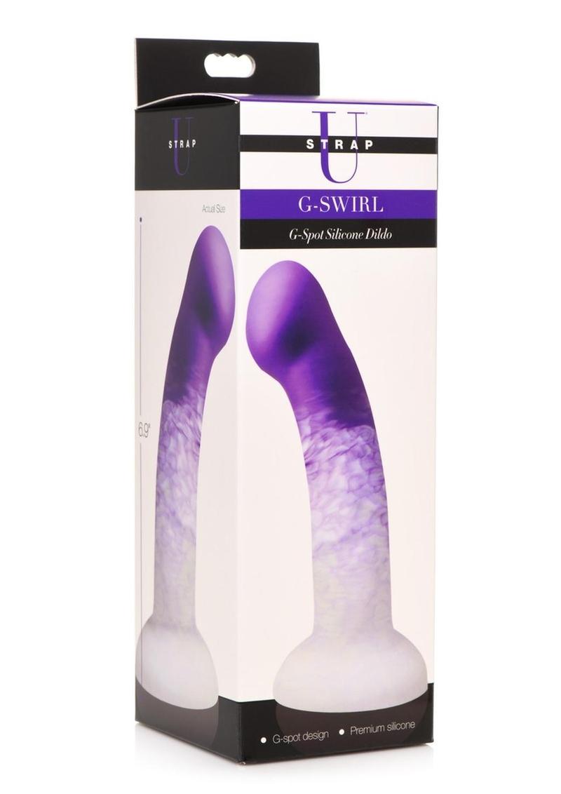 Strap U G-Swirl G-Spot Silicone Dildo - Purple