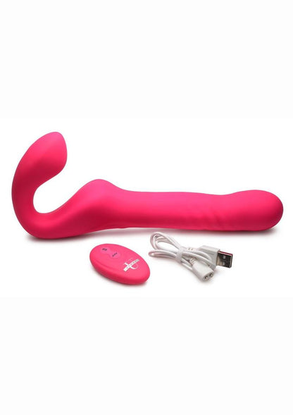 Strap U Mighty-Thrust Thrusting and Vibrating Strapless Strap-On with Remote Control