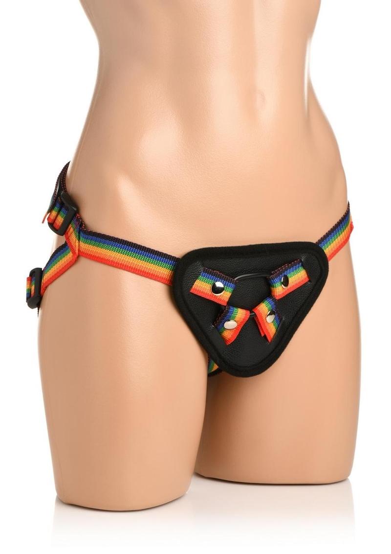 Strap U Ride The Rainbow Universal Strap-On Harness - Multicolor/Rainbow