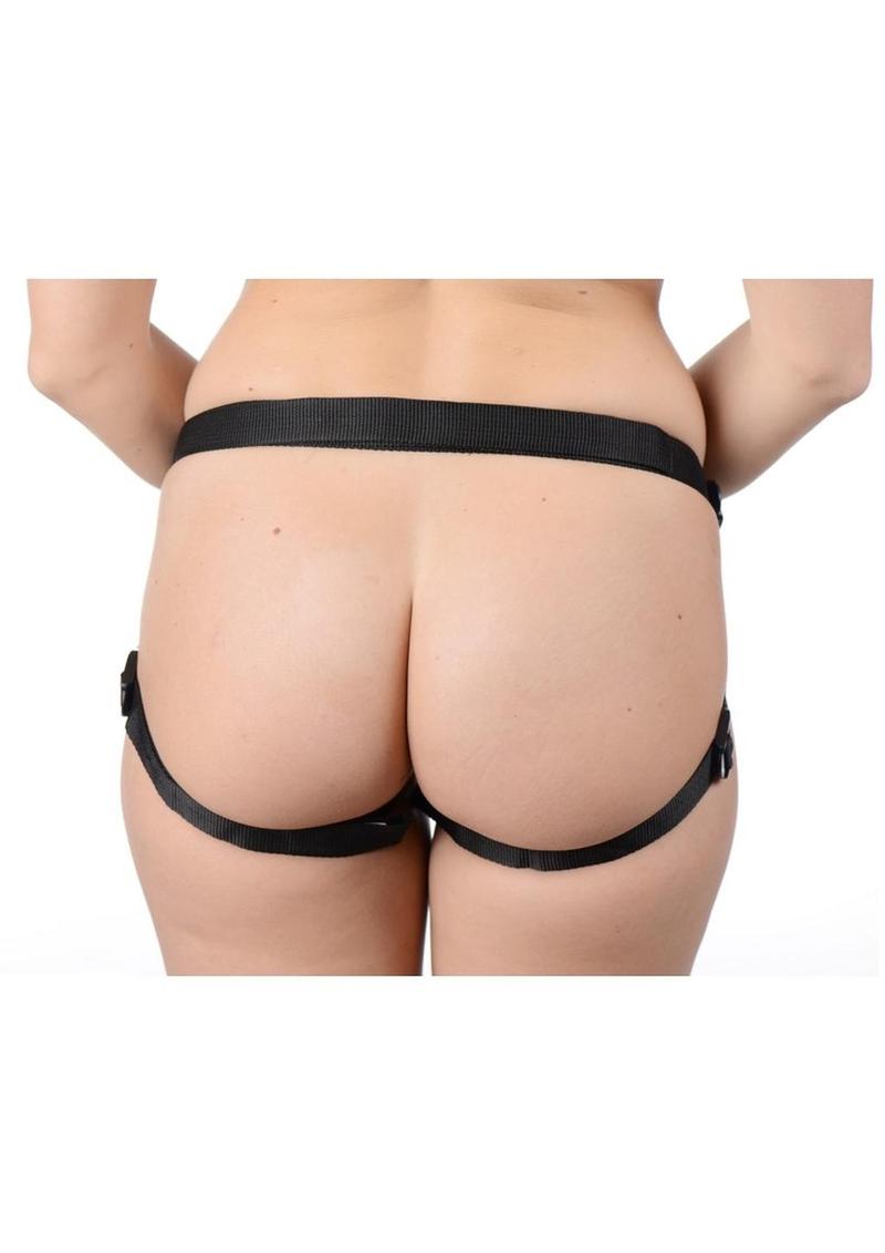 Strap U Sutra Fleece Lined Strap-On with Bullet Pocket - Black