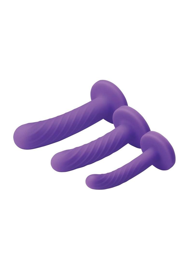 Strap U Tri-Play 3 Piece Silicone Dildo