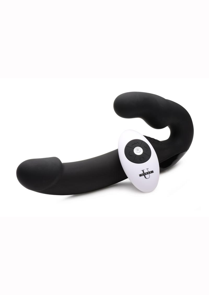 Strap U Urge Rechargeable Silicone Strapless Strap-On with Remote Control