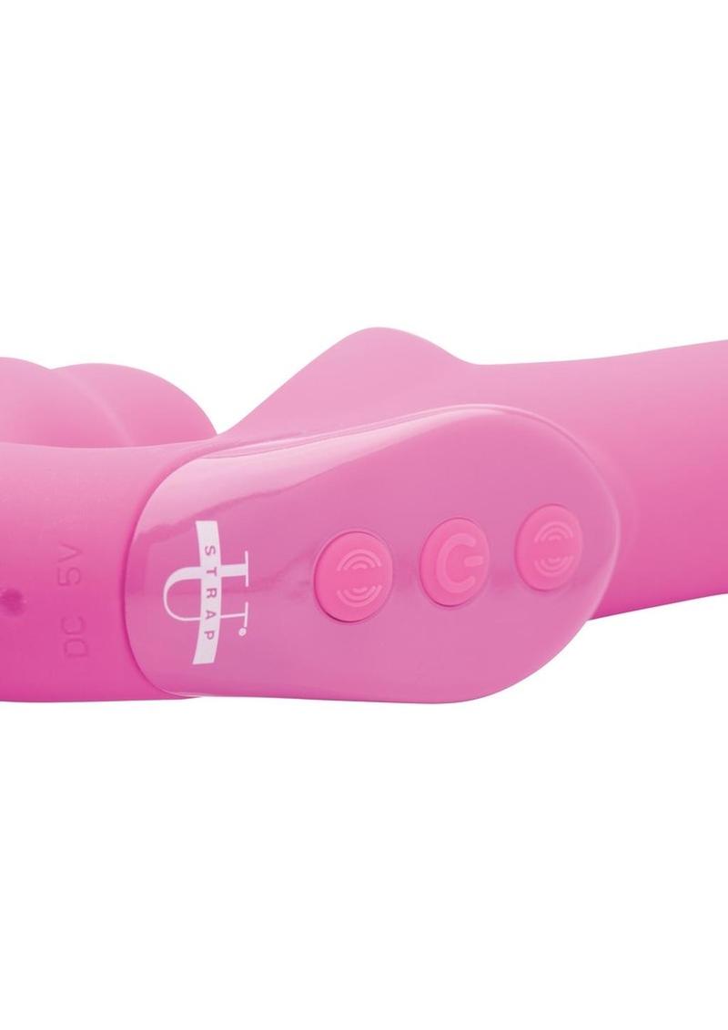 Strap U Urge Rechargeable Silicone Strapless Strap-On with Remote Control - Pink