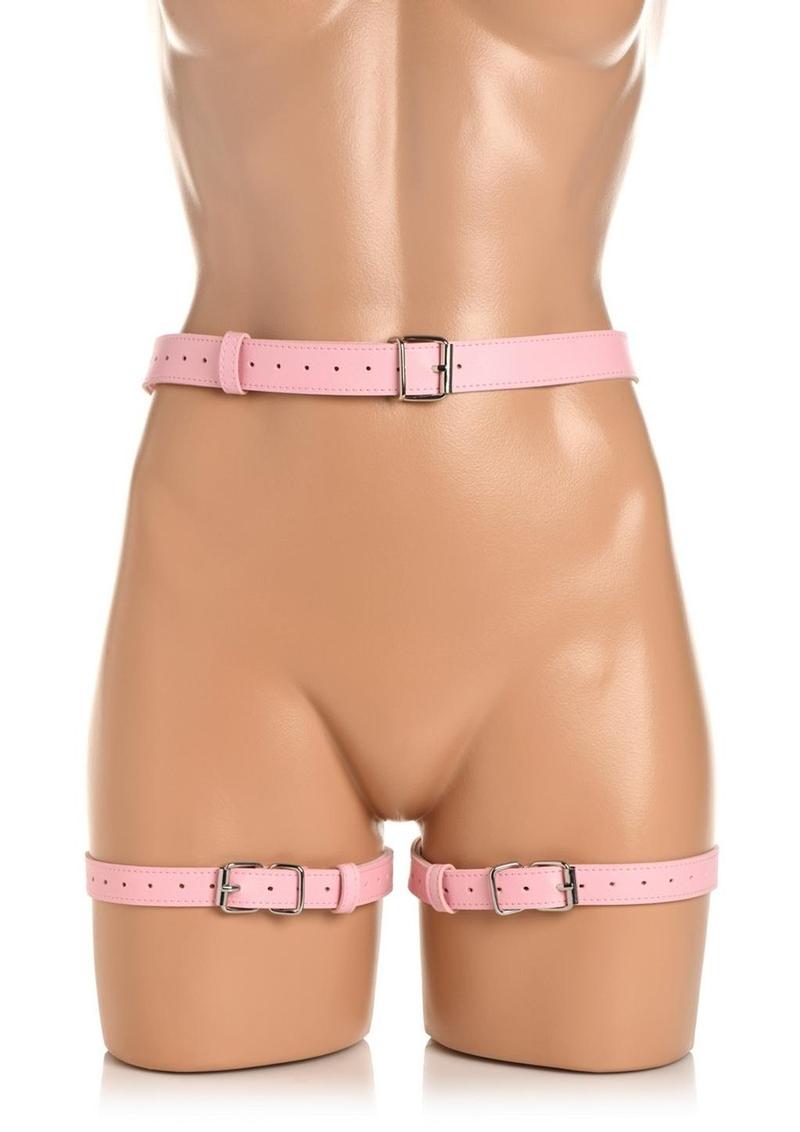 Strict Bondage Harness with Bows - Pink - Large/Medium