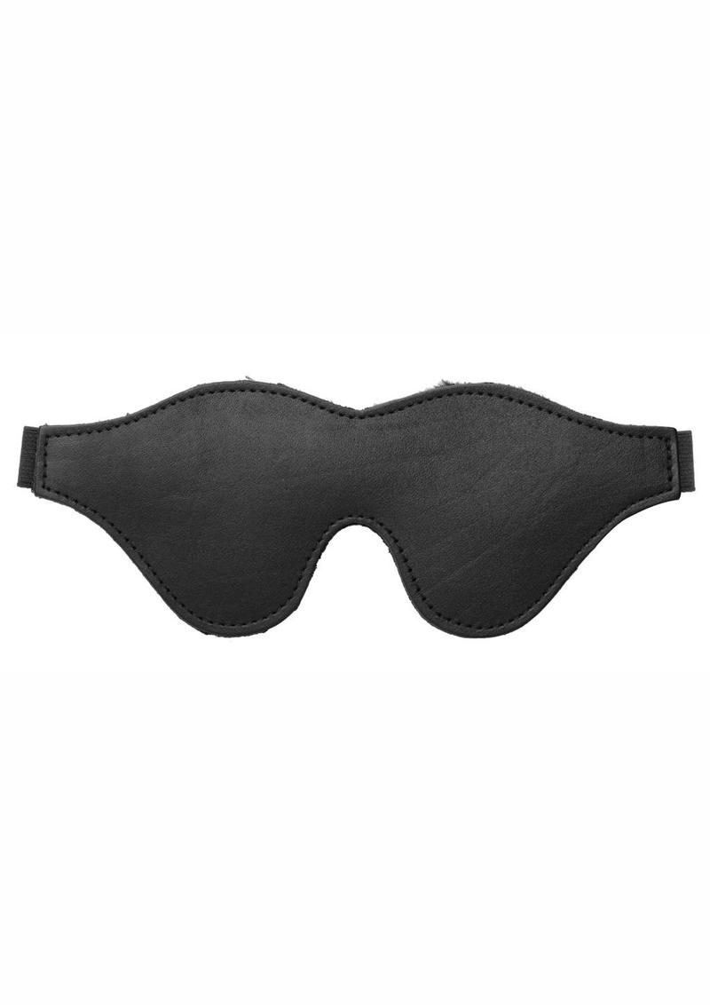 Strict Leather Black Fleece Lined Blindfold - Black