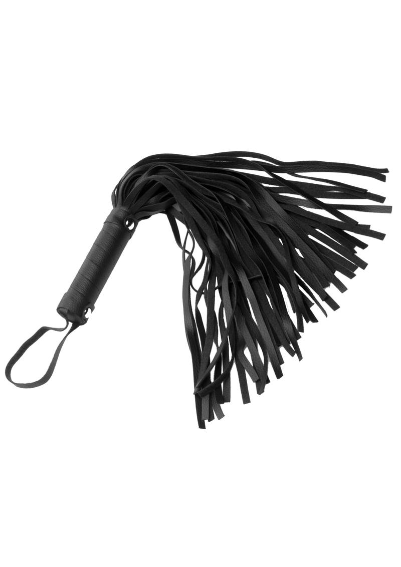 Strict Leather Pleather Pleasure Mini Flogger - Black