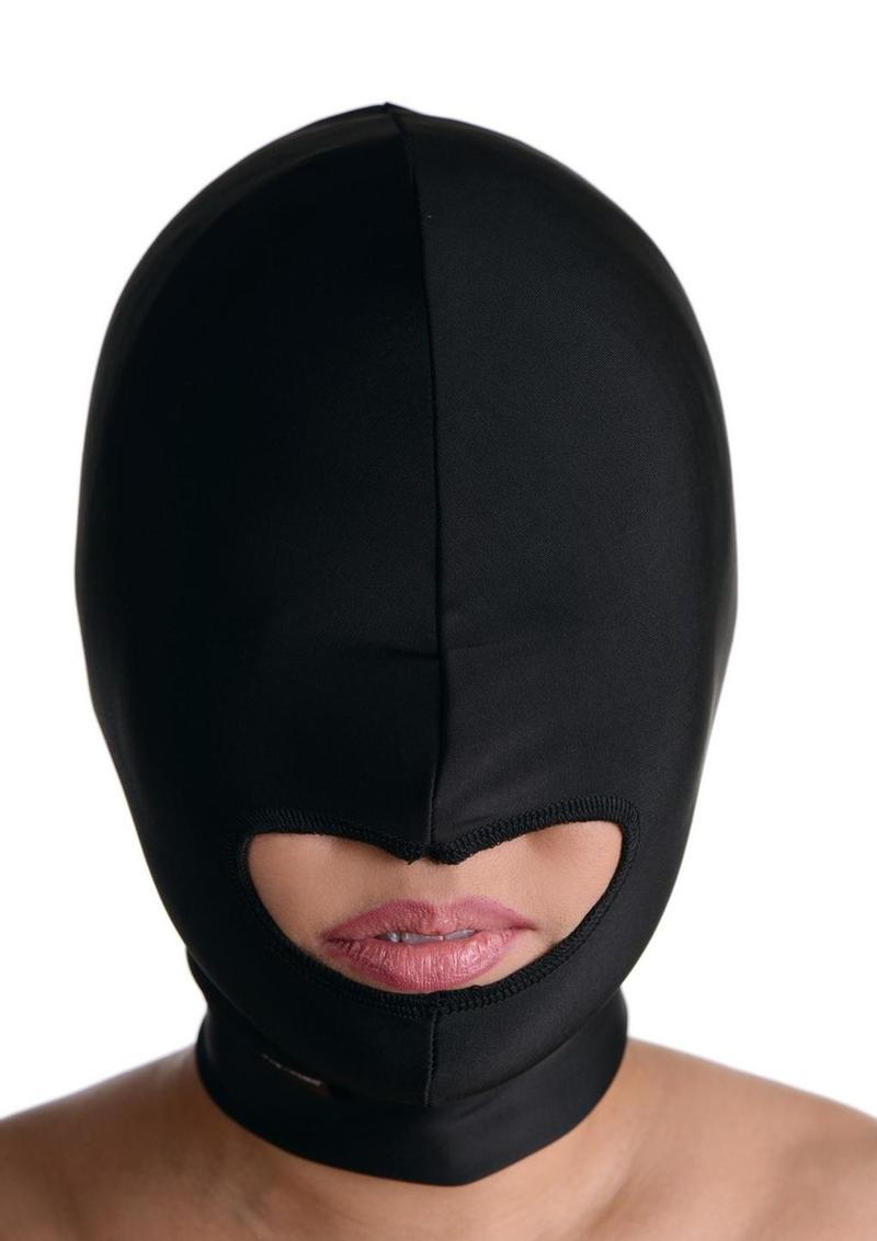 Strict Leather Premium Spandex Hood with Mouth Opening - Black