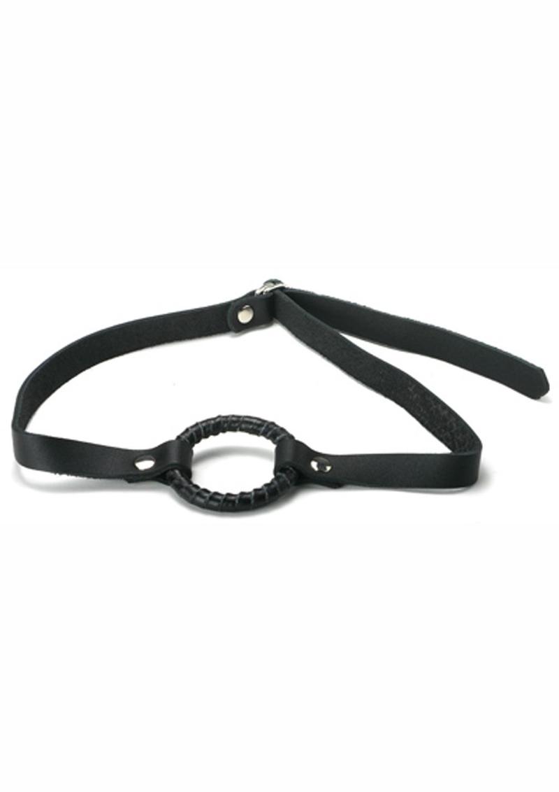 Strict Leather Ring Gag - Black - Large