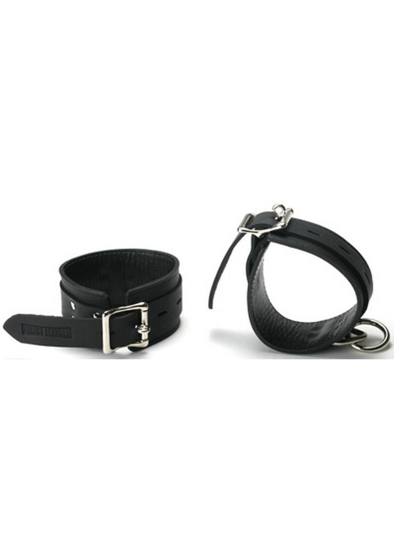 Strict Leather Standard Locking Ankle Cuffs - Black