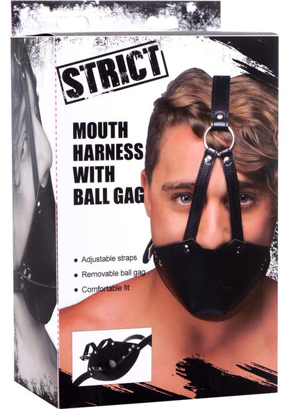 Strict Mouth Harness with Ball Gag