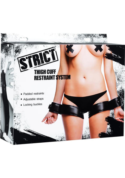 Strict Thigh Cuff Restraint System - Black