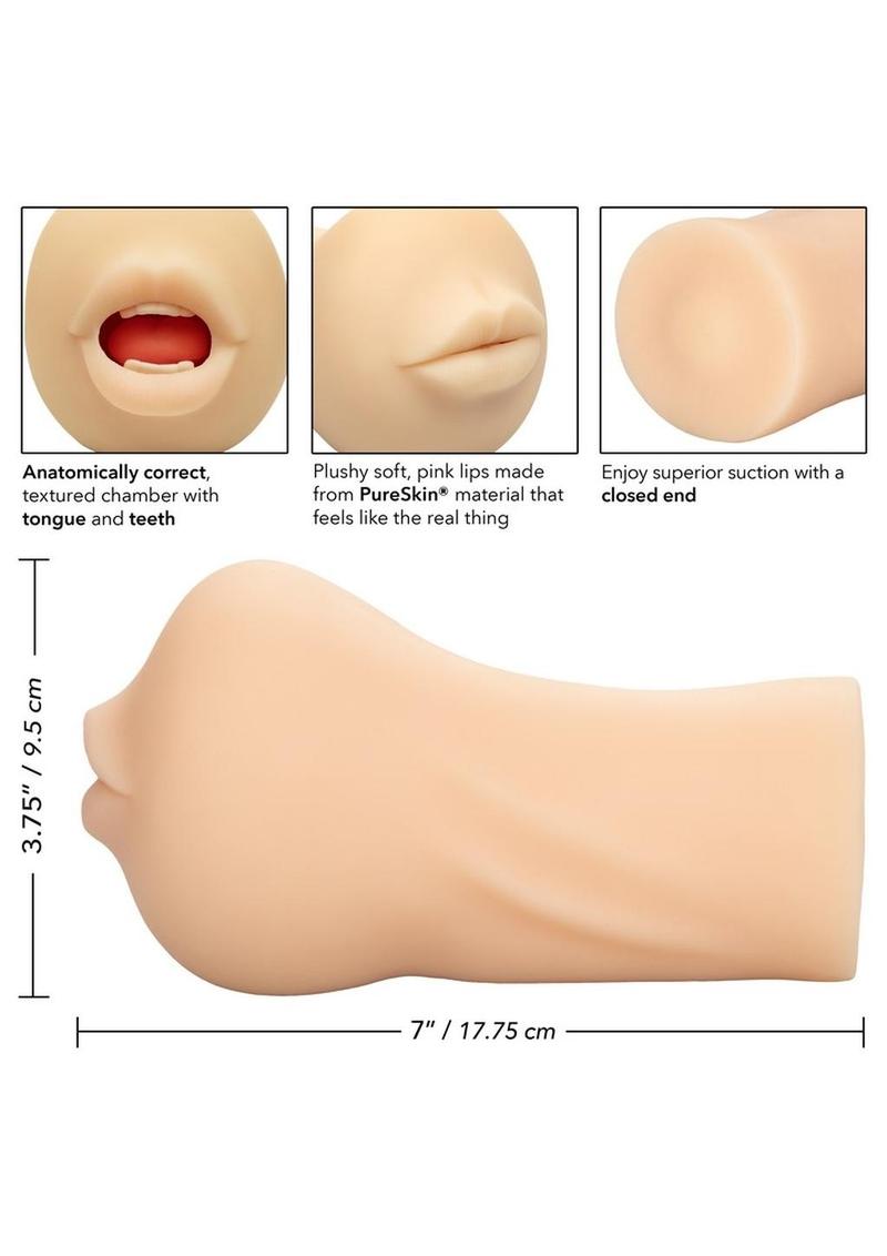 Stroke It Realistic Stroker - Mouth - Vanilla