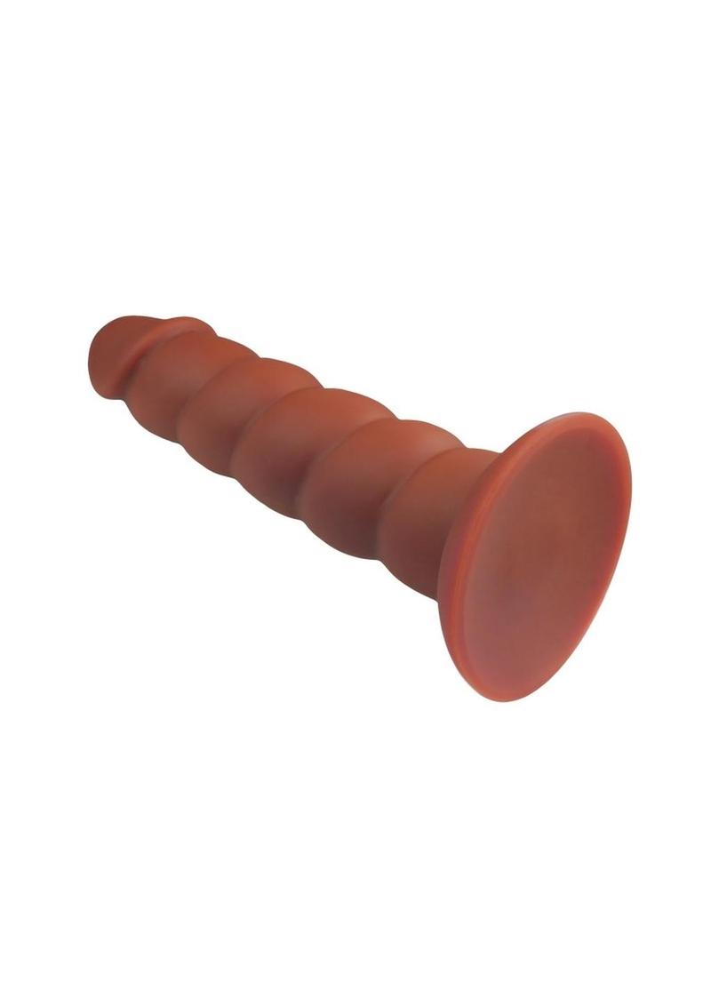 Suga' Daddy Silicone Dildo - Brown/Chocolate - 7in