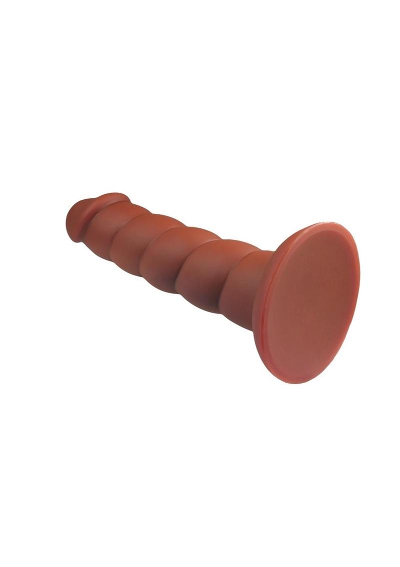 Suga' Daddy Silicone Dildo - Brown/Chocolate - 8in