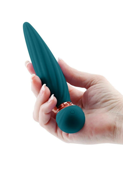 Sugar Pop Twist Rechargeable Silicone Vibrator - Teal