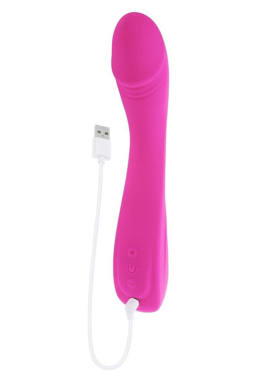 Sugar Rush Rechargeable Silicone G-Spot Vibrator - Pink