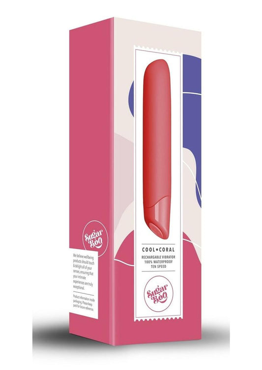 Sugarboo Cool Coral Rechargeable Silicone Vibrator - Fuchsia/Pink