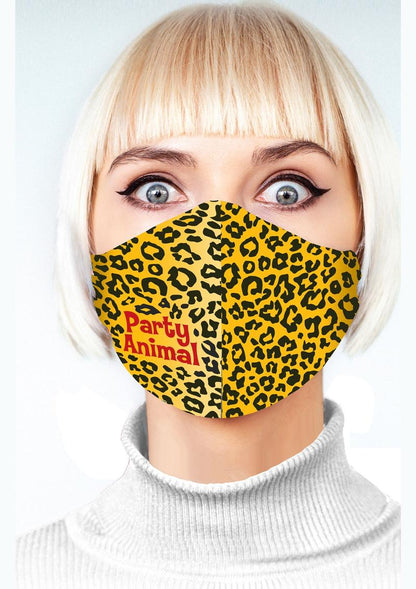 Super Fun Party Animal Mask - Animal Print/Black/Gold