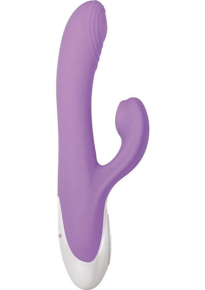 Super Sucker Rechargeable Silicone G-Spot Vibrator with Clitoral Stimulator