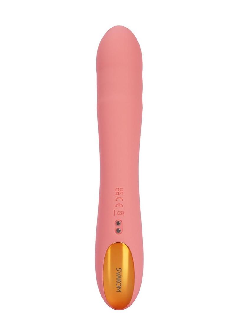 Svakom Ava Neo Rechargeable Silicone Vibrator with Remote - Peach/Pink