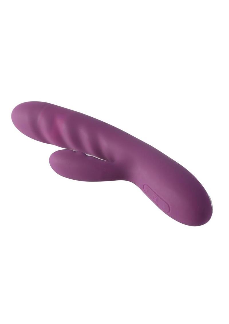 Svakom Avery Silicone Dual Stimulating Rechargeable Vibrator - Purple/Violet