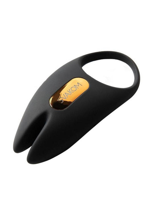 Svakom Winni 2 Silicone Cock Ring - Black/Gold