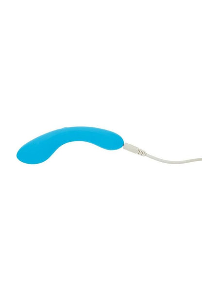 Swan Mini Swan Wand Rechargeable Silicone Glow In The Dark Massager - Blue/Glow In The Dark