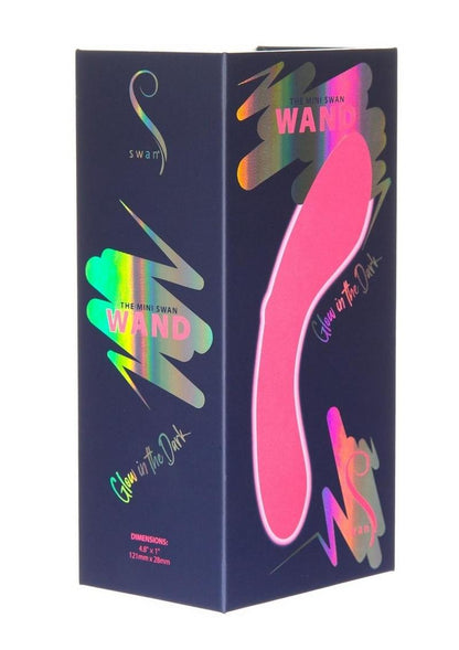 Swan Mini Swan Wand Rechargeable Silicone Glow In The Dark Massager