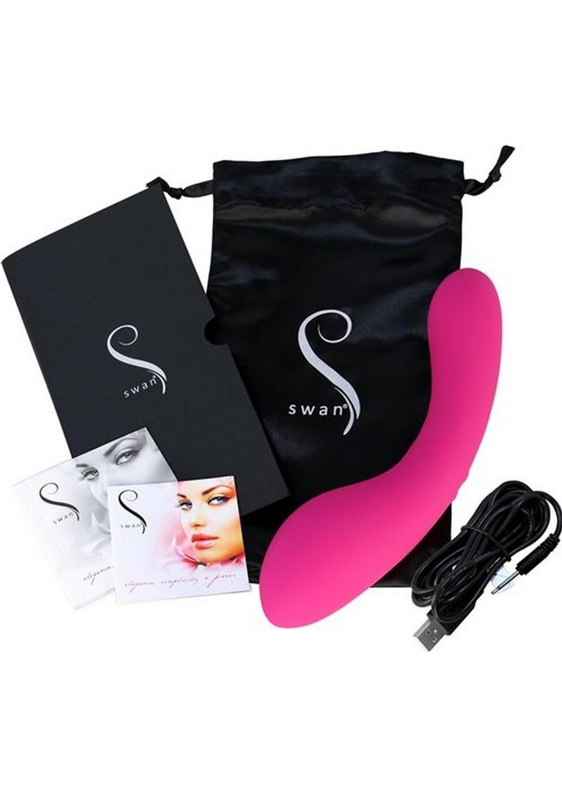 Swan The Swan Wand Silicone Rechargeable Massager - Pink