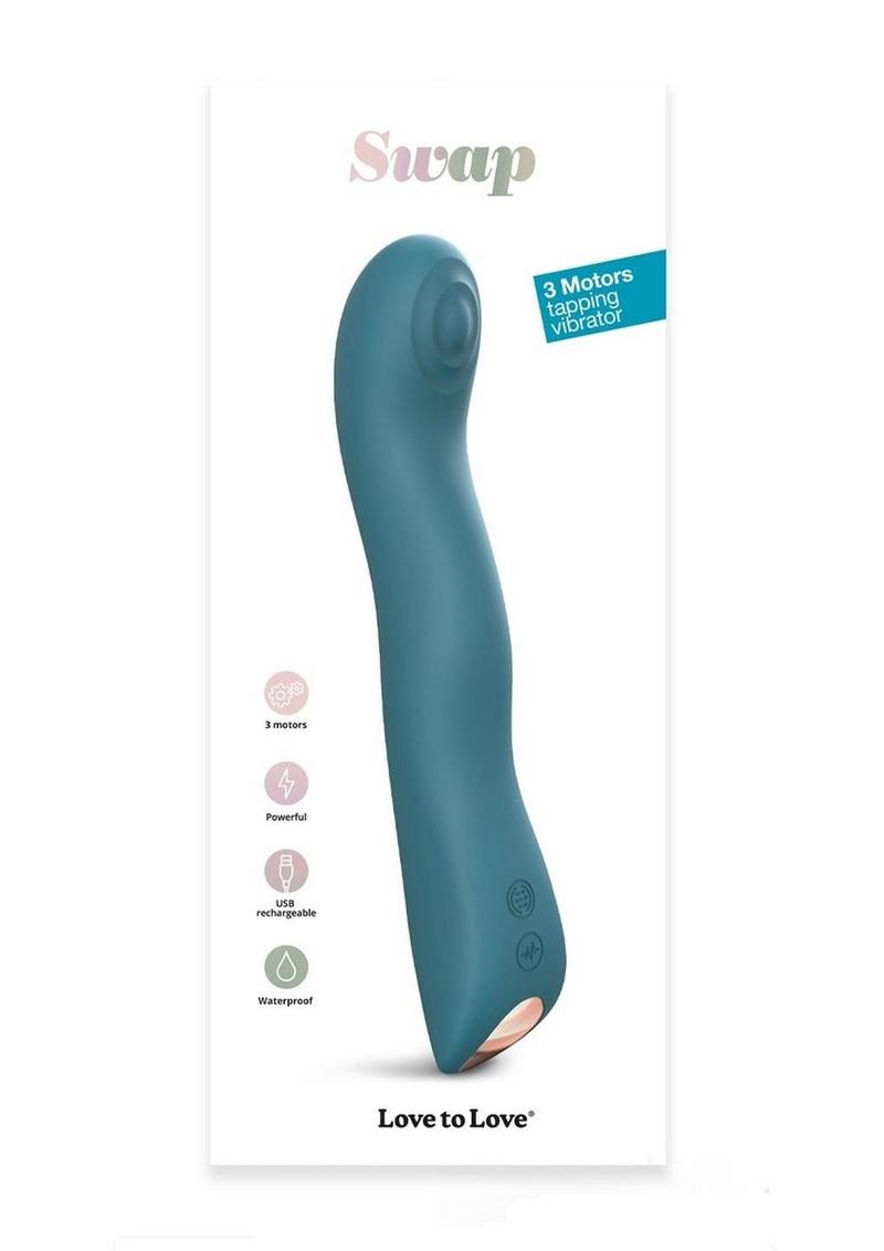 Swap Rechargeable Silicone Vibrator - Teal Me