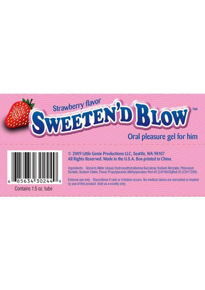 Sweeten D Blow Flavored Oral Pleasure Gel 1.5oz - Strawberry