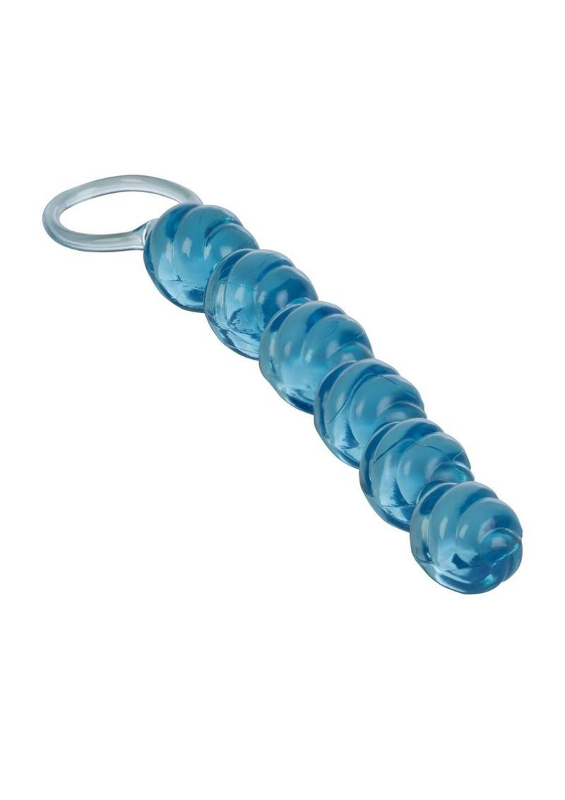 Swirl Pleasure Anal Beads - Blue