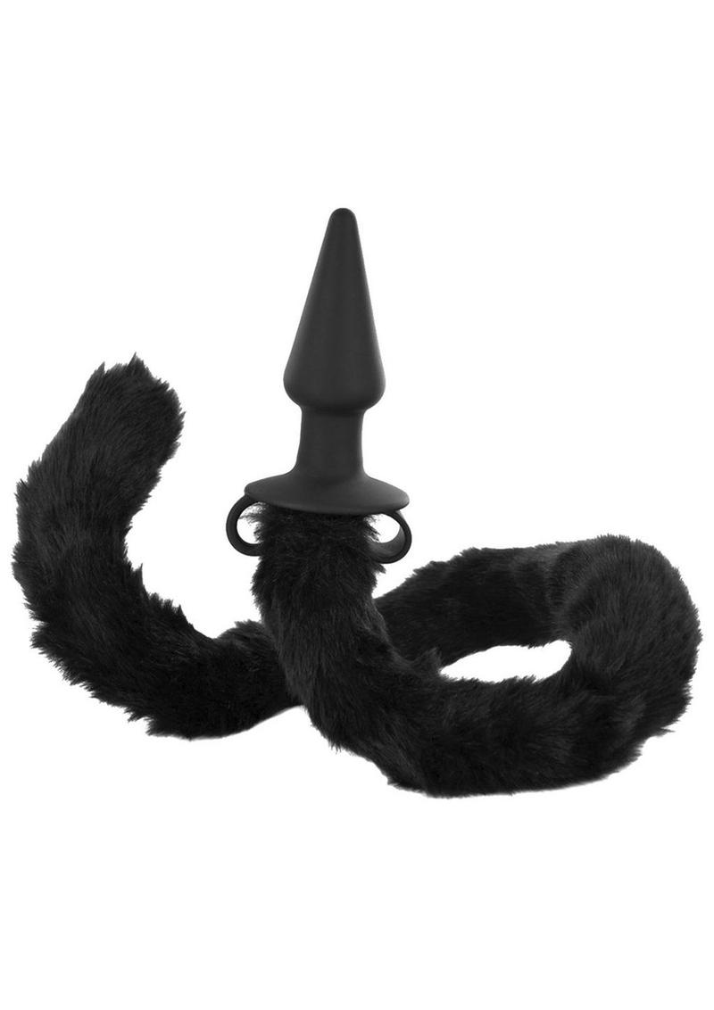 Tailz Bad Kitty Silicone Cat Tail Anal Plug - Black