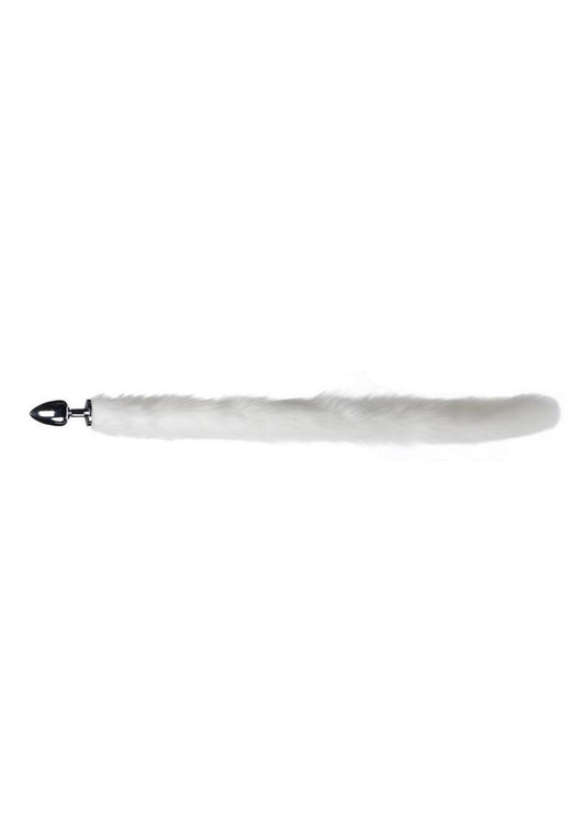 Tailz Extra Long Arctic Mink Tail - White