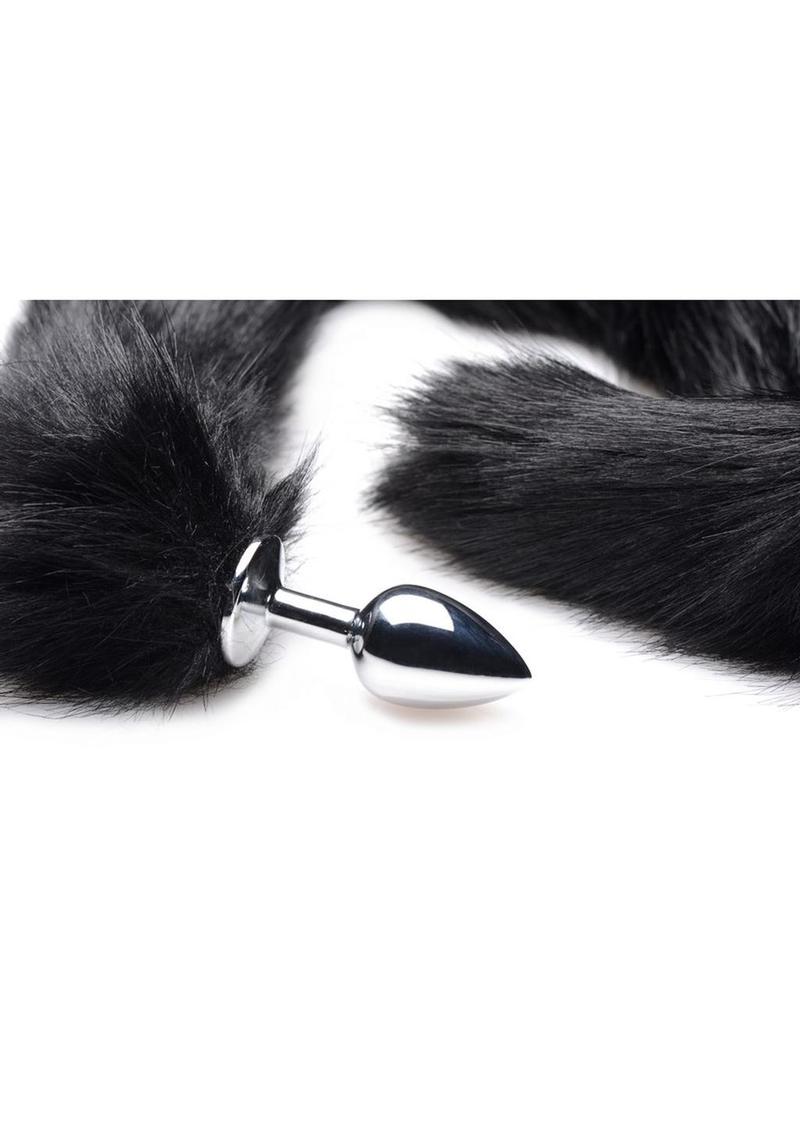 Tailz Extra Long Midnight Mink Tail - Black