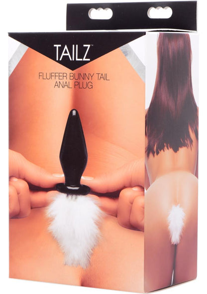 Tailz Fluffer Bunny Tail Glass Anal Plug