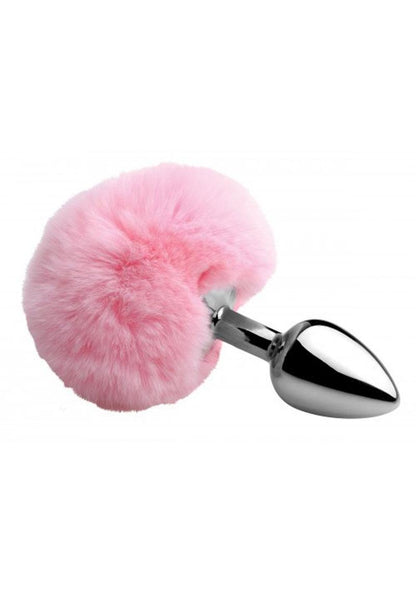 Tailz Fluffy Bunny Tail Anal Plug - Metal/Pink