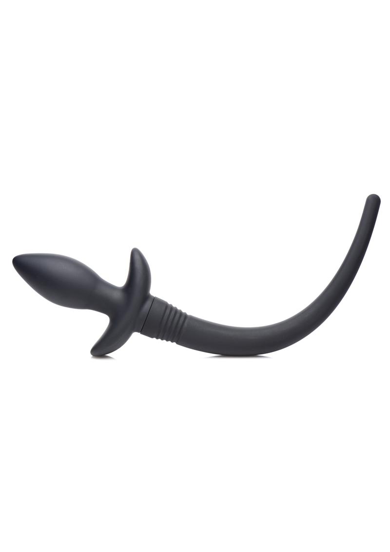 Tailz Waggerz Moving and Vibrating Silicone Rechargeable Puppy Tail with Remote Control - Black