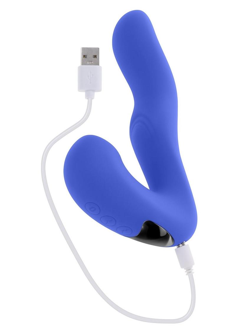 Tappity Tap Rechargeable Silicone Vibrator - Blue